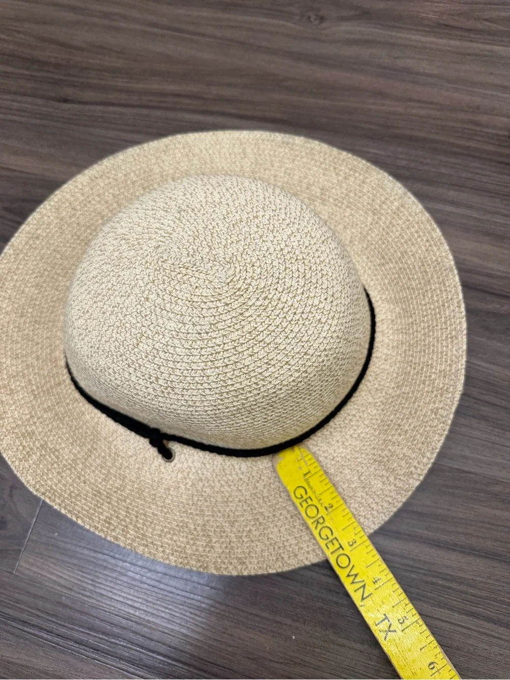 FURTALK Women's Straw Wide Brim Sun Hat With Wind Lanyard UPF Size M